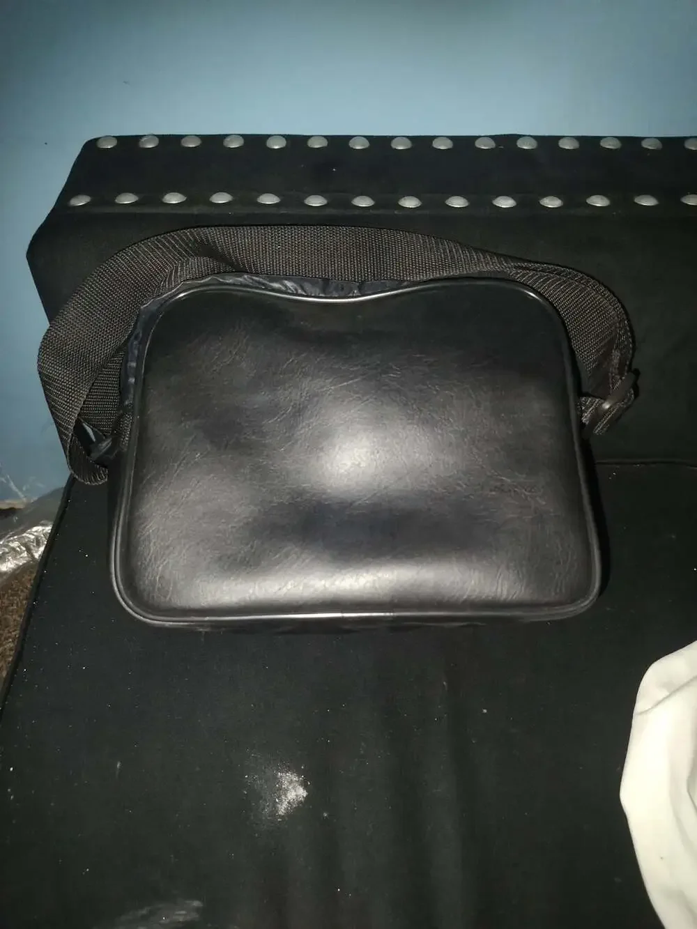 Vintage Race Tech Black and Red Messenger Shoulder Bag